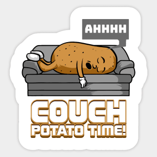 Ahhh Couch Potato Time Sticker